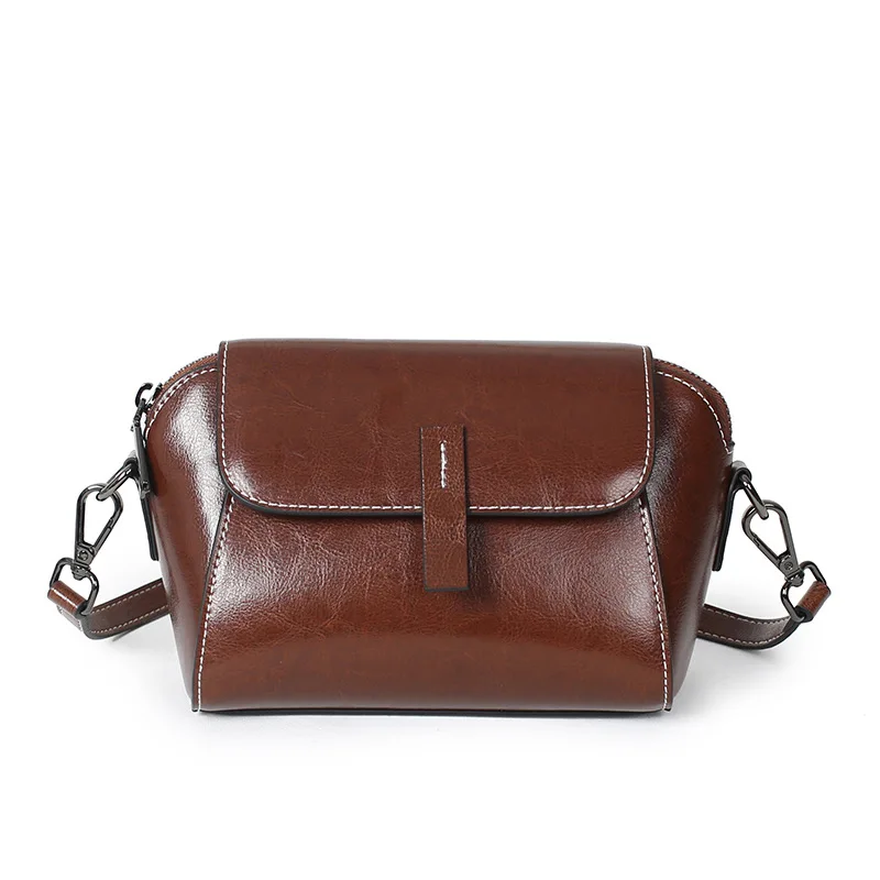 

Small Shell Crossbody Bag Women Genuine Leather Cowhide Shoulder Bags Durable Mini Flap Shoulder Purse with Adjustable Strap