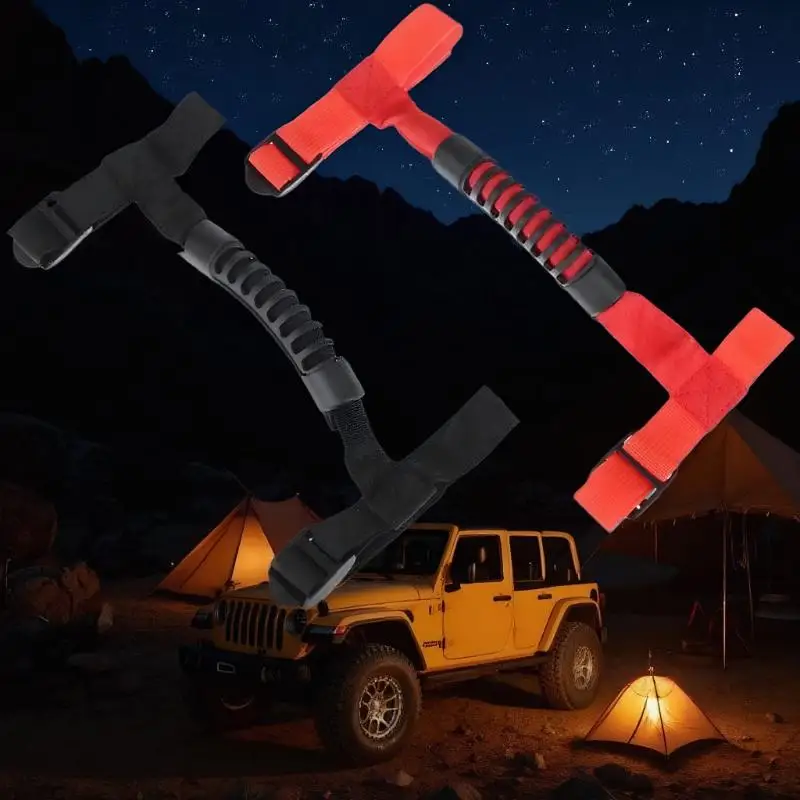 Handle Grip Bar Accessory Compatible With 1995-2021 Jeep Wrangler YJ TJ JK JKU JL Freedom Sahara Rubicon X Sports Unlimited