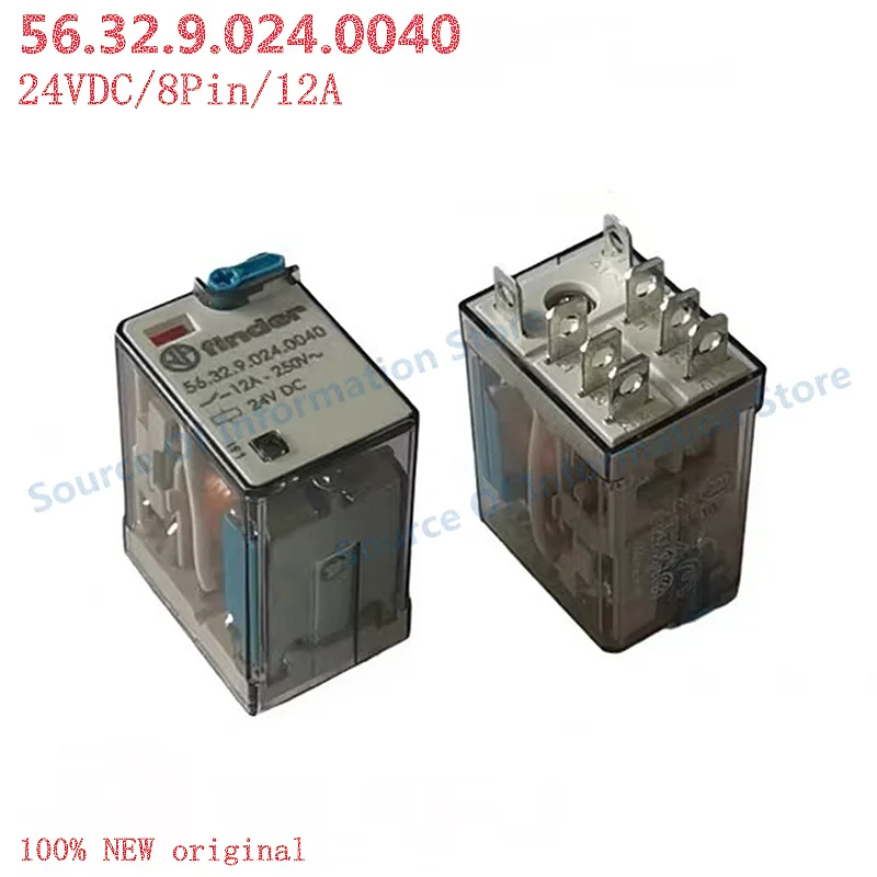 

56.32.9.024.0040 Finder Relay 24VDC 8Pin 12A 100% New