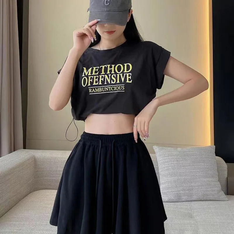 Ballet Style Shorts Women Summer Sporty Casual Loose Legs Anti Exposure High Waist Slimming Trousers Mini Hot Pants