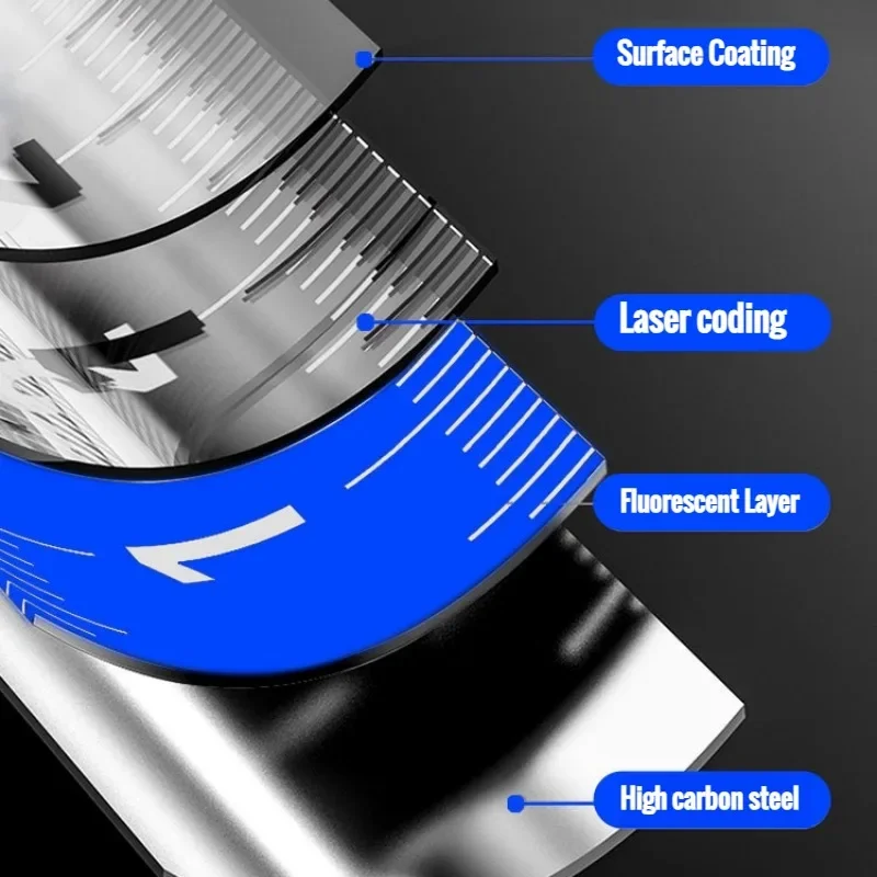شريط قياس ذاتي القفل من الفولاذ ، ليزر عالي الدقة ، مسطرة نافثة للحبر ، أداة قياس ، حماية عين الضوء الأزرق ، مسطرة متر ، 1: 50 #5