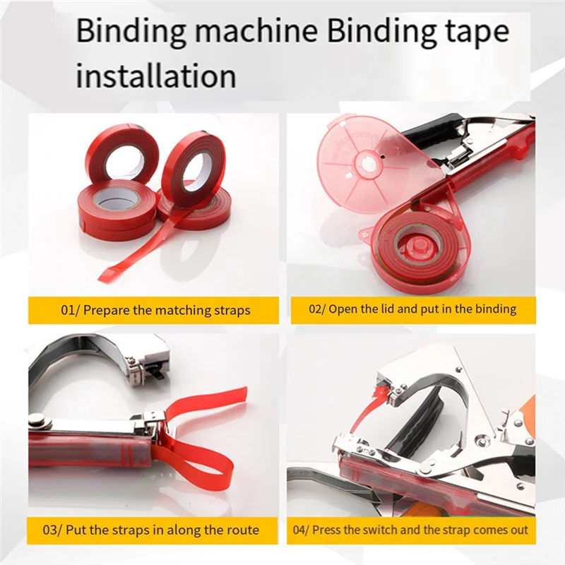 

A21Q -Plant Tying Machine, Vine Tying Tool, Plant Tape Tool With 20 Rolls Tape Gardening Tape Tool For Climbing Plants