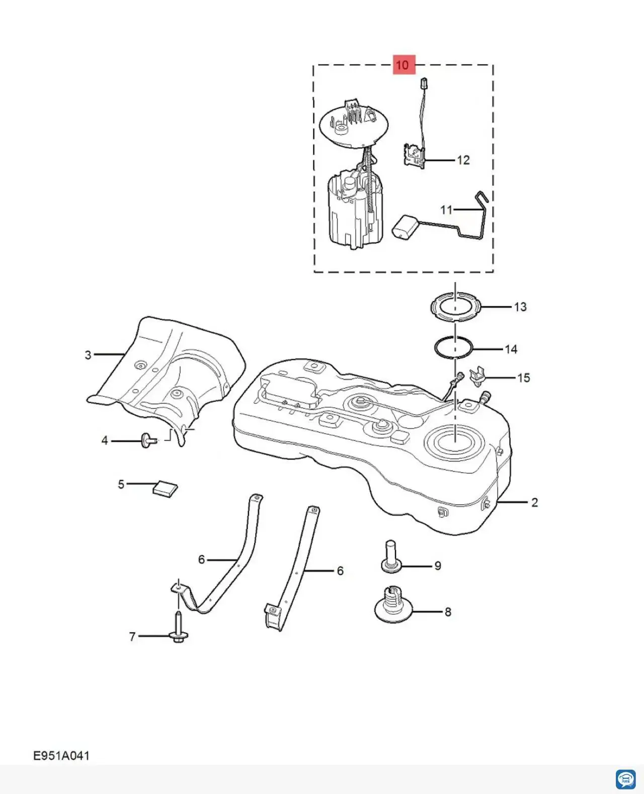 1pcs Fuel Pump assy. for Chinese SAIC ROEWE MG HS Auto car motor parts 10481512