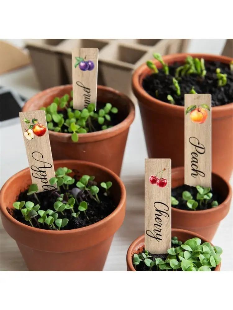 E8BD 14 Pieces Reusable Garden Markers Weather Resistant Plant Labels Stakes For Seedling Identification Herb Vegetable Signs