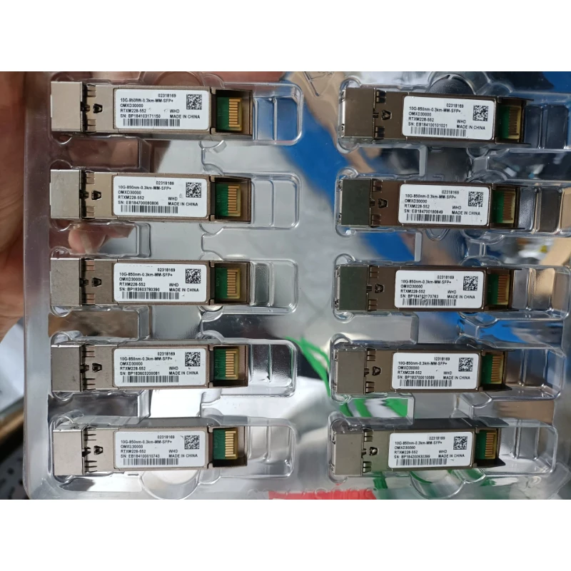 used for  OMXD30000 Used Original 10GBASE-SR SFP+ 850nm Duplex LC OM3 300m DDM Optical Transceiver 95% Tested