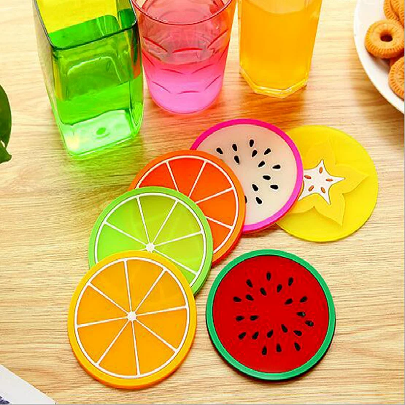 Silicone cup mat with fruit shape, cup holder, mat, cup holder, cup holder, for home, kitchen accessories, c061