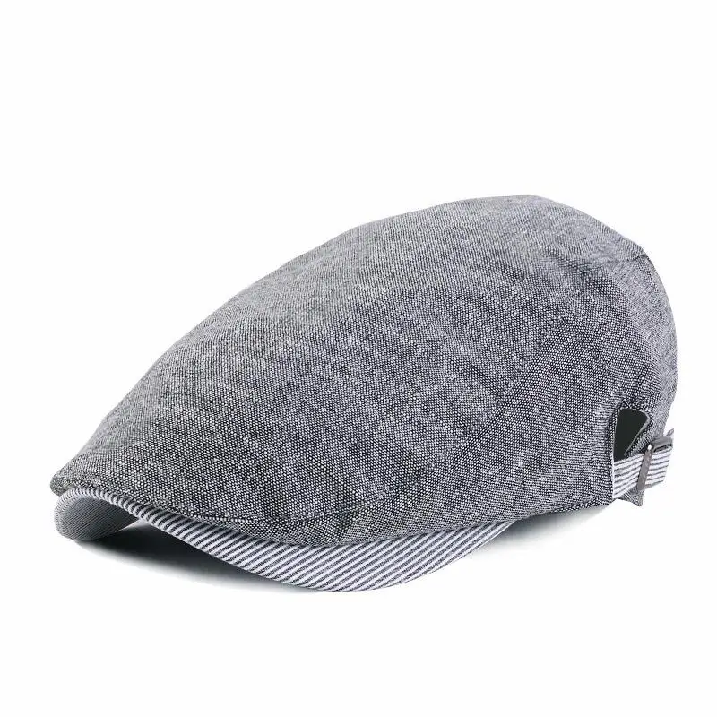 Spring/Summer Breathable Lightweight Double Button Adjustable Beret peaked cap Painter Hat