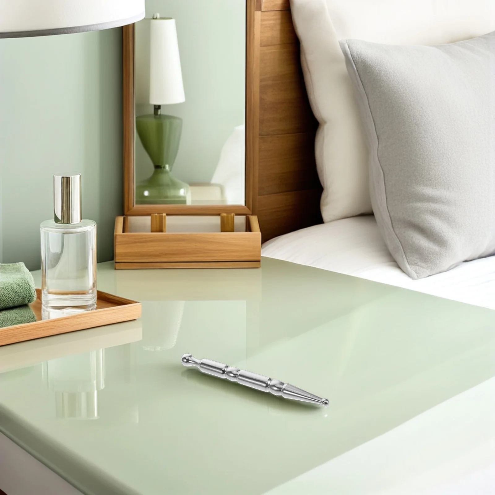 

2Pcs Stainless Steel Massage Stick Acupressure Therapy Pen for Gua Sha Face Roller Deep Tissue Trigger Point Relief Full Body