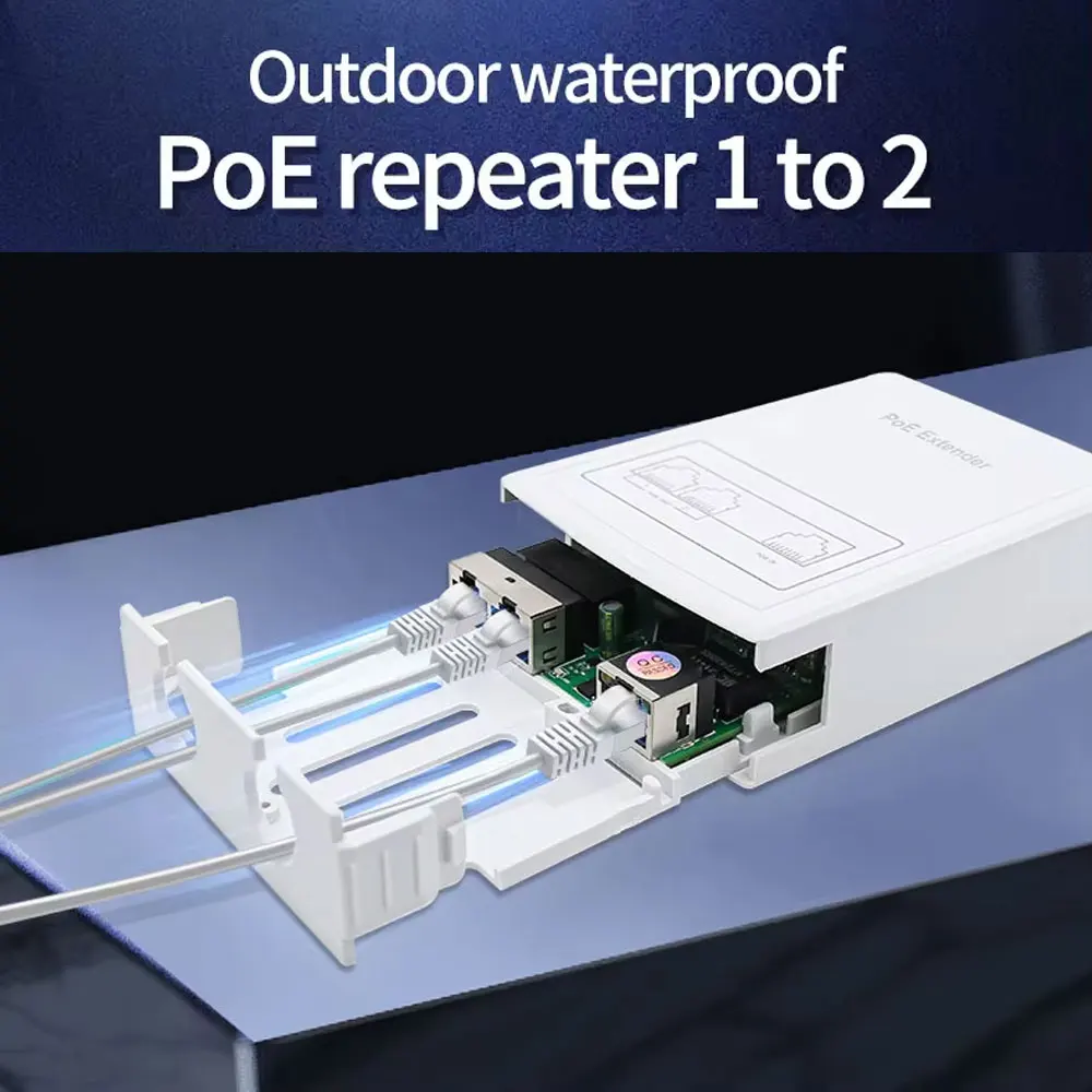 poe repetidor poe porta 100mbps ativo ieee8023af at padrao para camera interruptor reverso 01