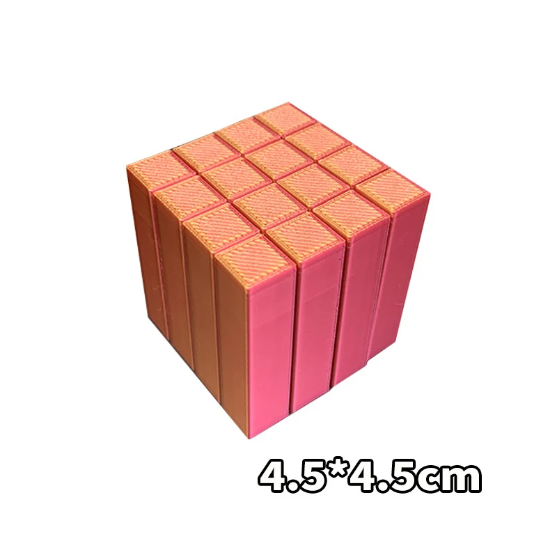 Nova impressão 3d alívio do estresse cubo mágico quebra-cabeça criativo crianças mutável 4.5x4.5cm cubo brinquedos ornamento de mesa brinquedos presentes