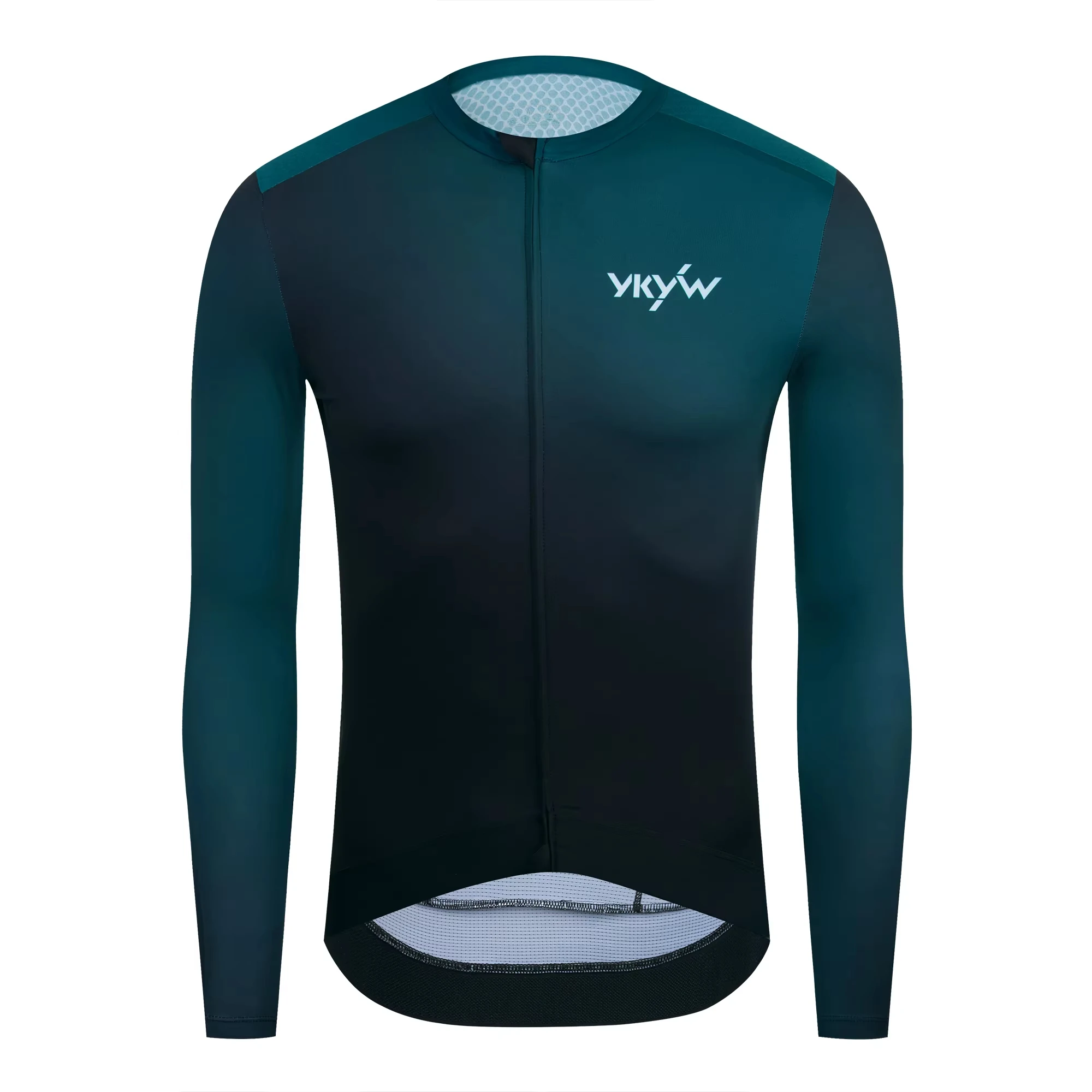 YKYWBIKE Herren Langarm-Radtrikot Italien MITI-Stoff Verschleißfest Atmungsaktiv Farbverlauf Fahrrad Rennrad Shirts Herbst – Detail 15
