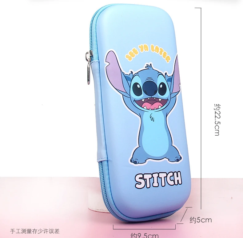 Disney Stitch EVA Pen Bag Stationery Box Pencil Case Large Capacity 3D/2D Primary and Secondary School Supplies Student Bag