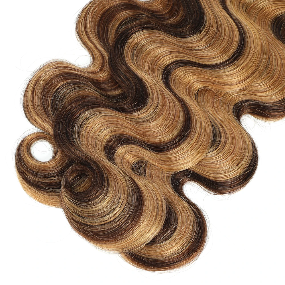 Linhua Body Wave Bulk Flechten menschliches Haar zum Häkeln Boho Zöpfe Highlight p4/27 Mikro knoten lose Bohemian Zöpfe doppelt gezeichnet