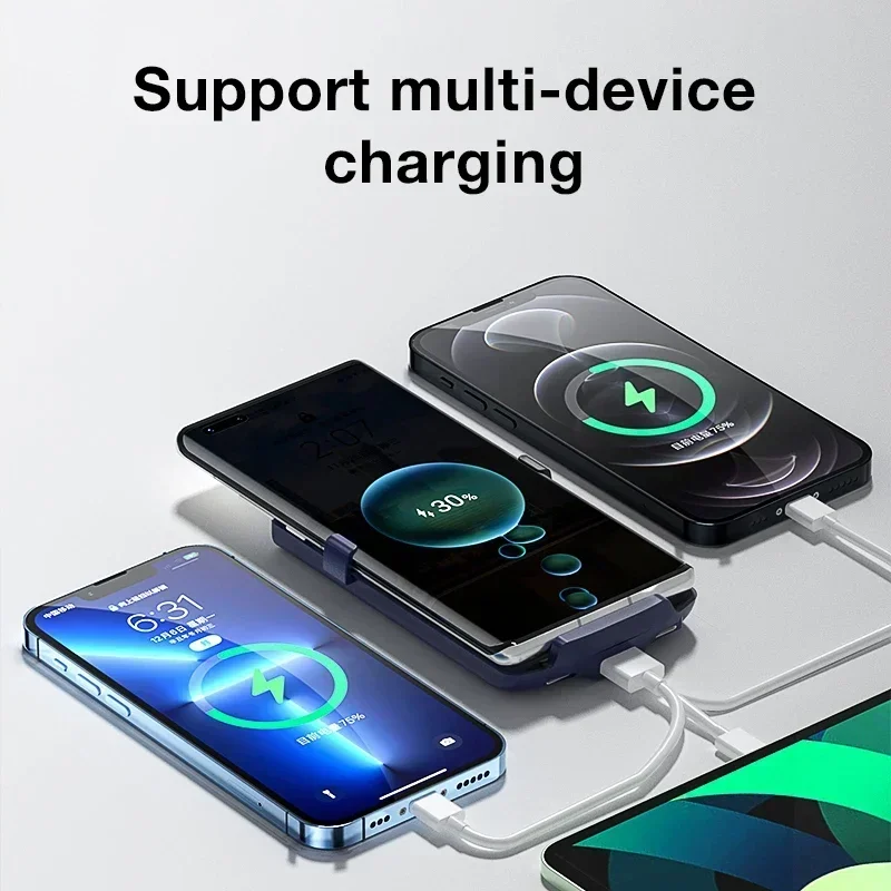 10000mAh Battery Charger Case For iPhone Huawei Samsung Vivo Xiaomi Type-C Port Powerbank For iPhone 14 13 12 11 Pro Power Cases