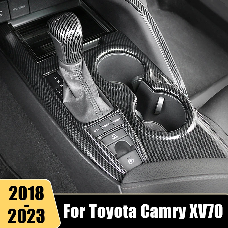 

Для Toyota Camry XV70 2018-2020 2021 2022 2023 аксессуары для салона автомобиля центральная консоль коробка переключения передач Панель отделка наклейка крышка