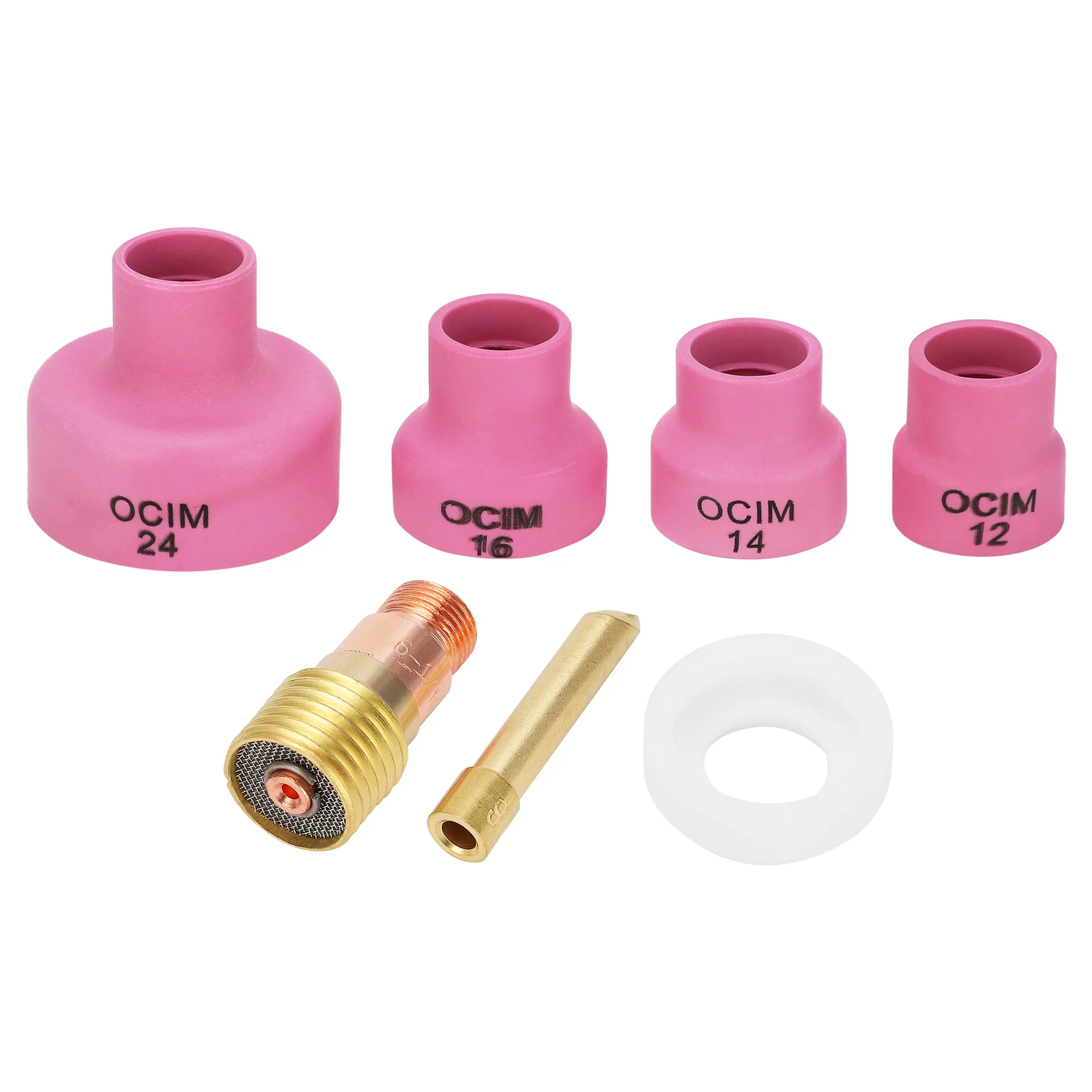 

TIG Welding Nozzle Kit, Ceramic Shield Cup 12# 14# 16# 24#, TIG Torch Accessories for WP9 WP17 WP18 WP26