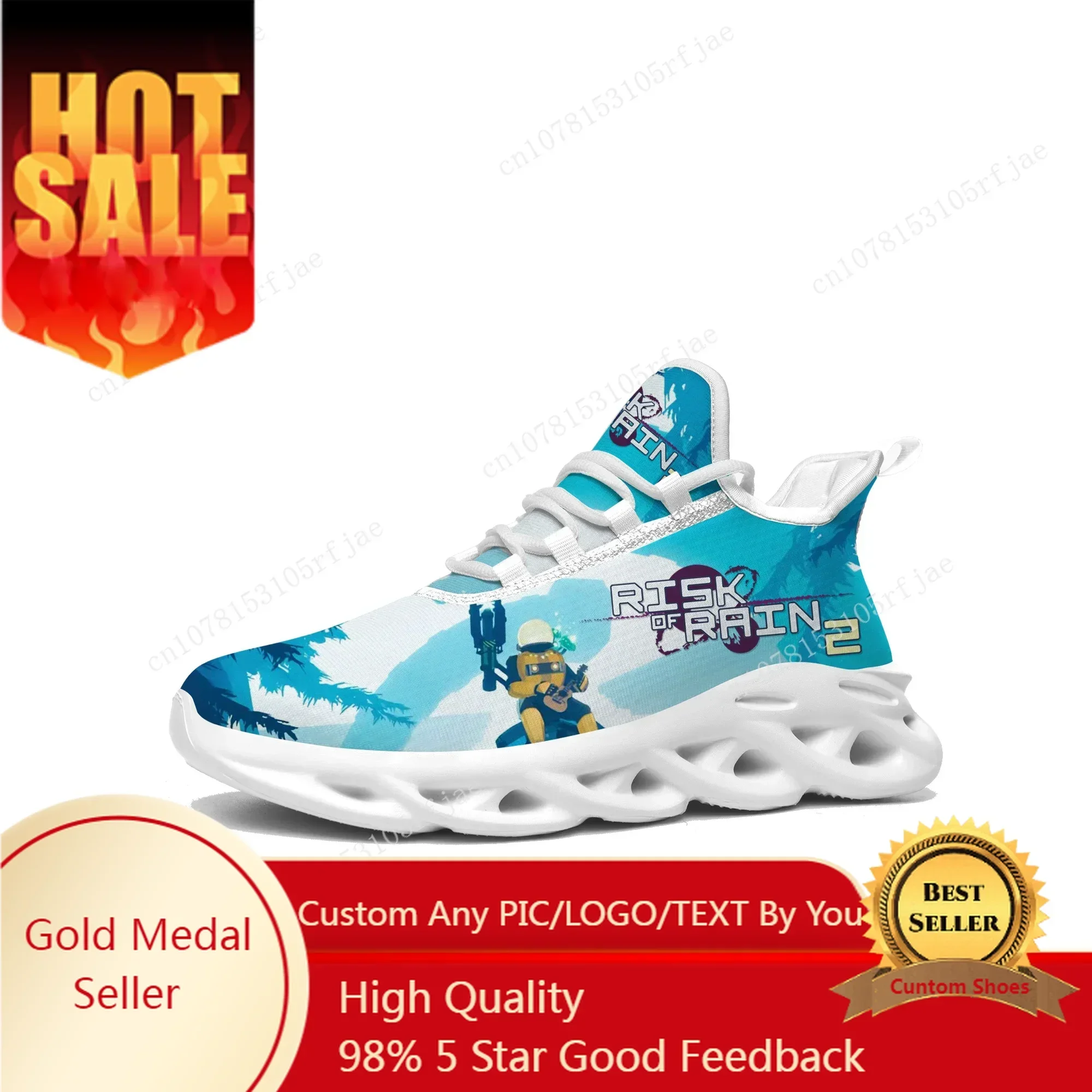 

Risk of Rain 2 Sneakers Cartoon Game Mens Womens Fashion Sports Running Shoes Custom Built Lace Up Shoes