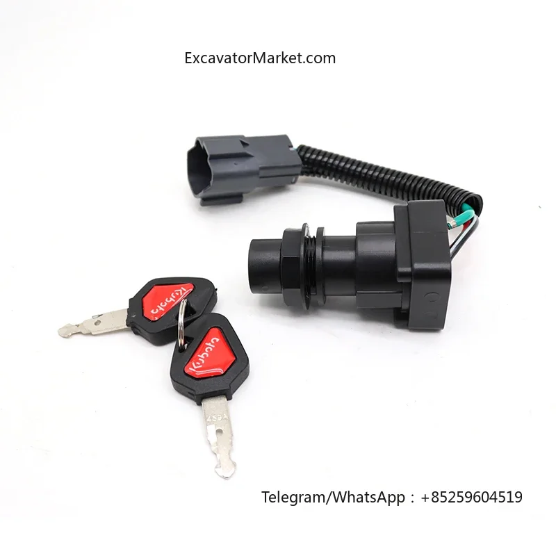 Kubota Interruptor De Ignição Universal, Bloqueio De Ignição, Chave Start, Peças De Escavadeira, U20, U25, U15, U30, Kx155, 163, 175