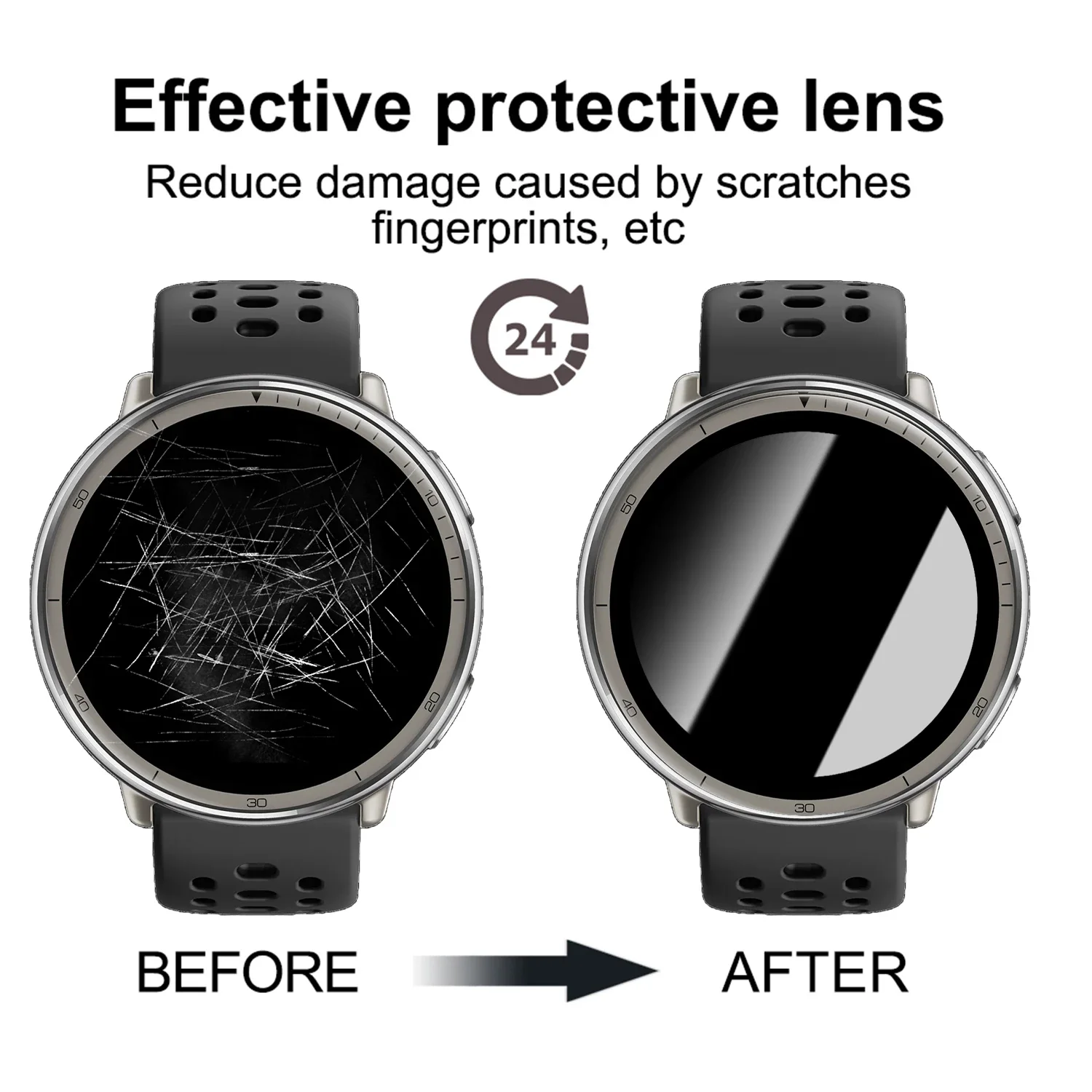 1-3PCS HD Tempered Glass For Amazfit Active 2 Clear 9H Screen Protectors Full Coverage Glass Films for Amazfit Active 2 Cover image 2
