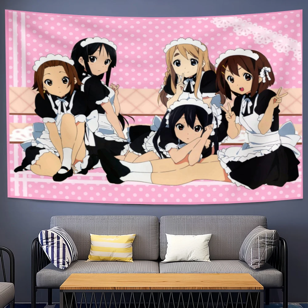 Niedlicher K-ON! Anime-Wandteppich, Kawaii Cutecore Raumdekoration, Wandkunst, Raumdekorationszubehör