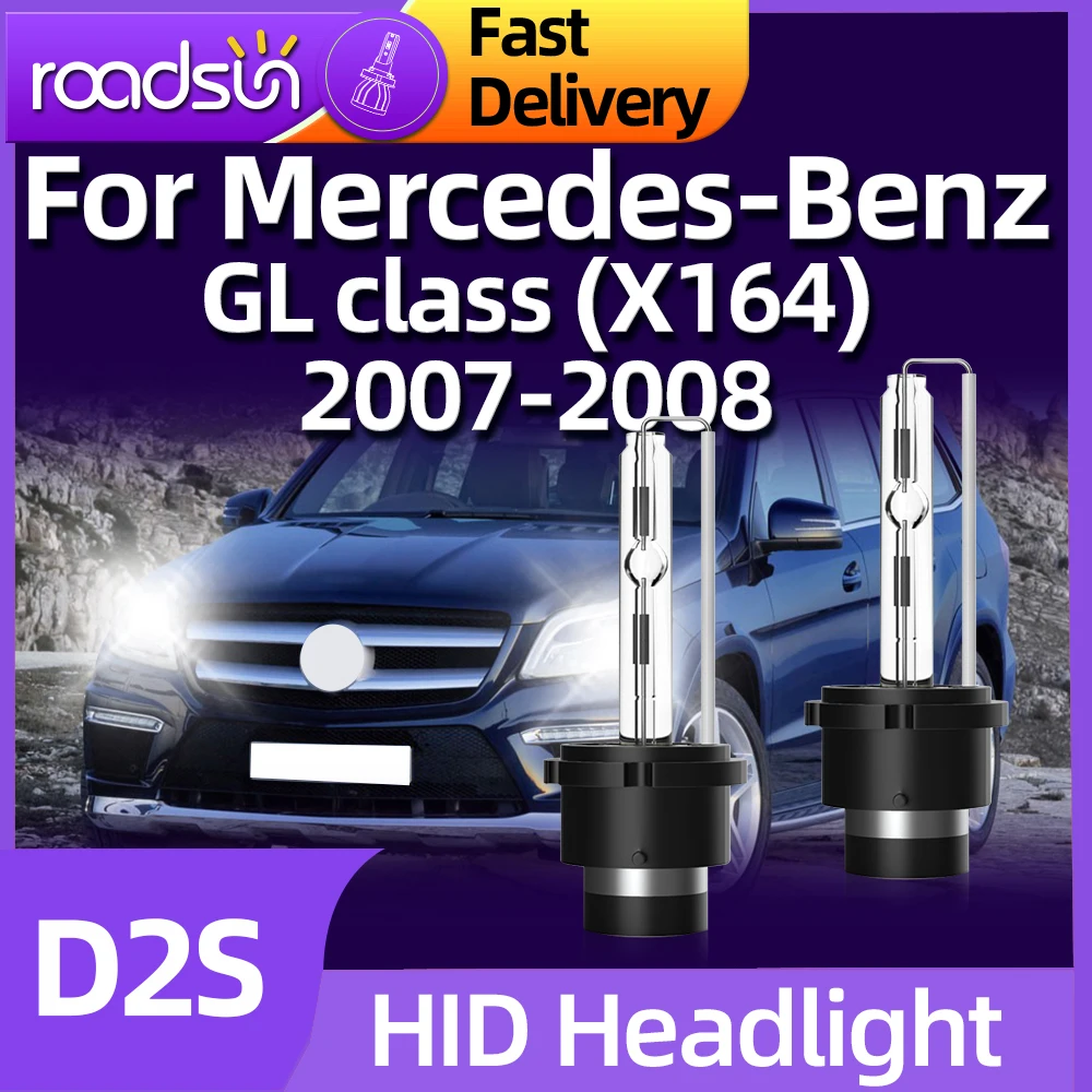 

Roadsun 2PCS 35W D2S HID Xenon Headlight 6000K White Car Light For Mercedes-Benz GL class (X164) 2007 2008