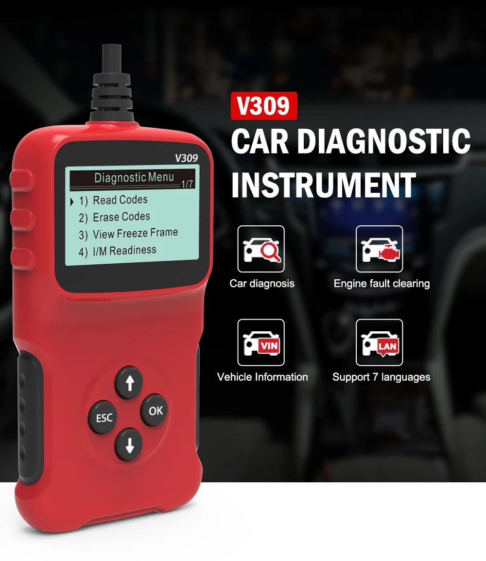 V309 OBD2 Scanner C…