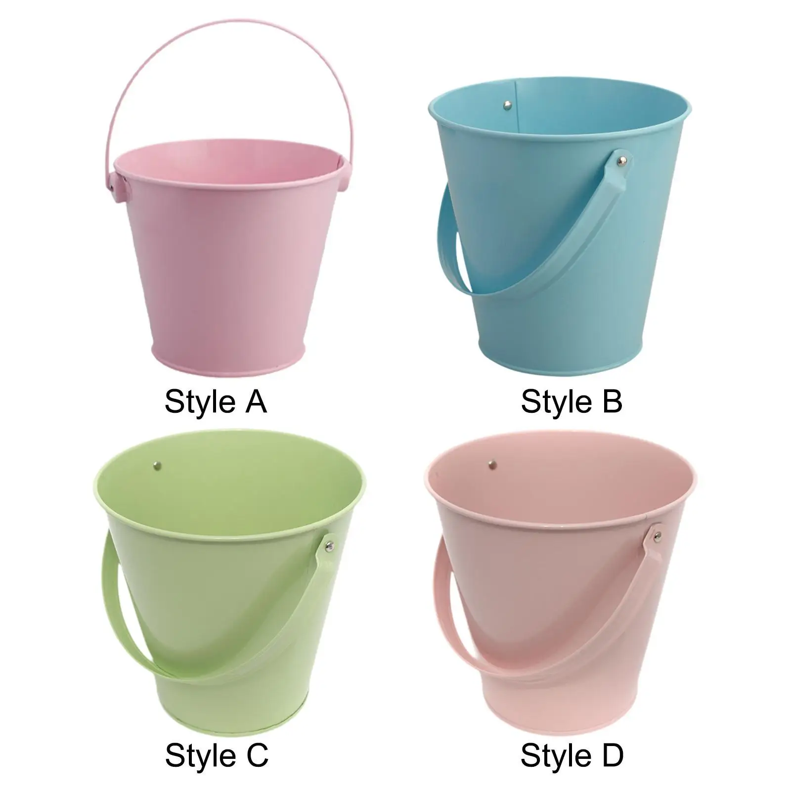 Metalen emmer met handvat Draagbare tuinieren Bloemenemmer Compact fantasiespel