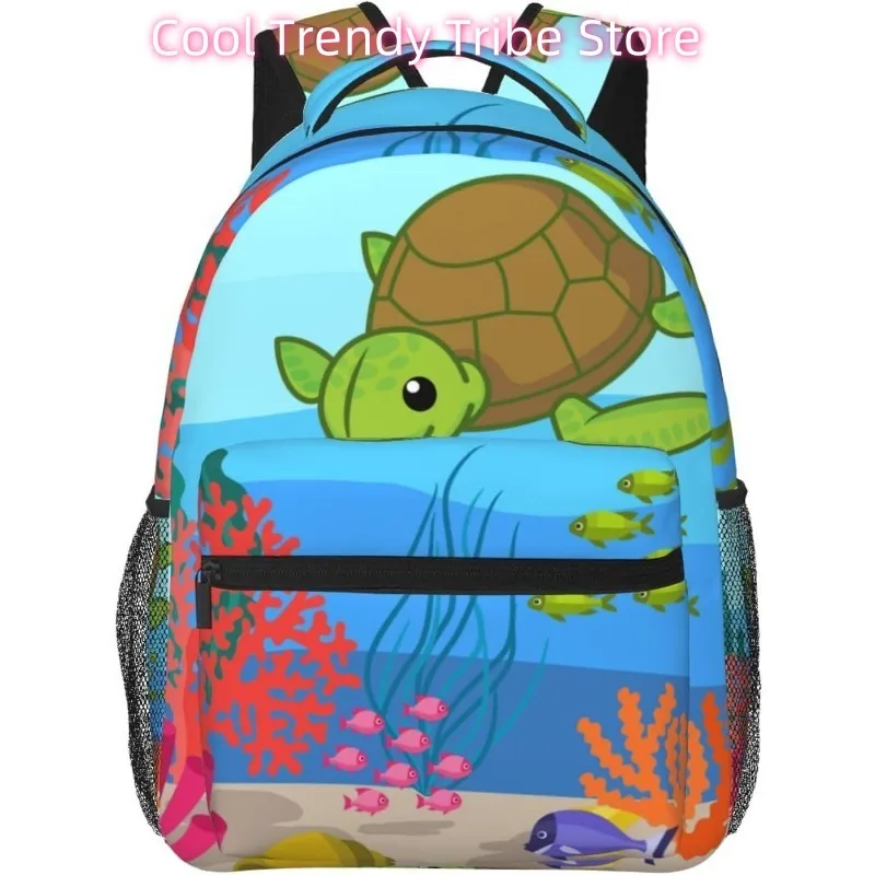 

Легкий рюкзак для ноутбука Summer Ocean Turtle, легкий многоцелевой дорожный повседневный рюкзак унисекс, студенческие рюкзаки для мужчин