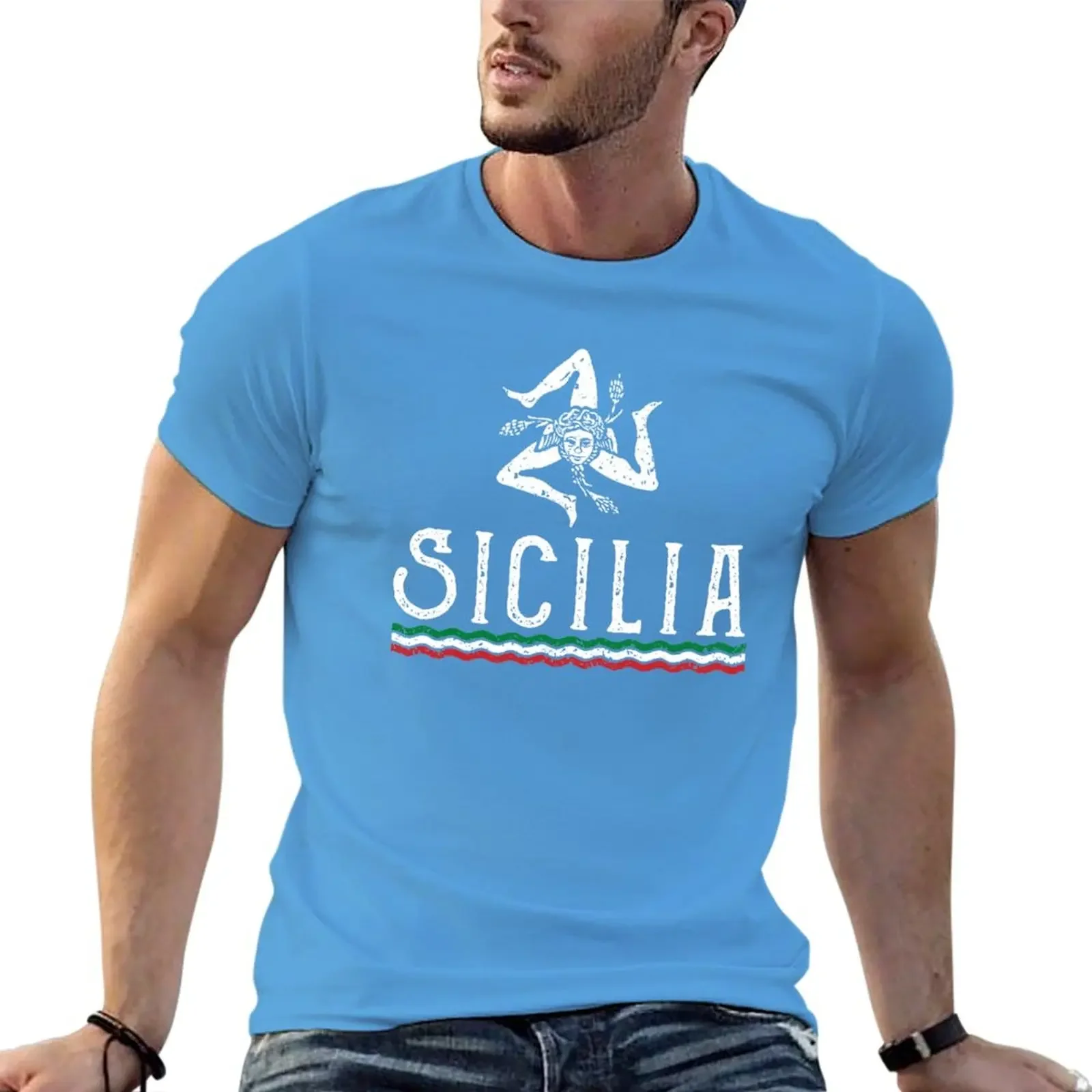 Love Sicilia Crest Siciliano Pride T-Shirt plus size tops black t-shirts for men vintage heavyweight sweatshirt short sleeve new