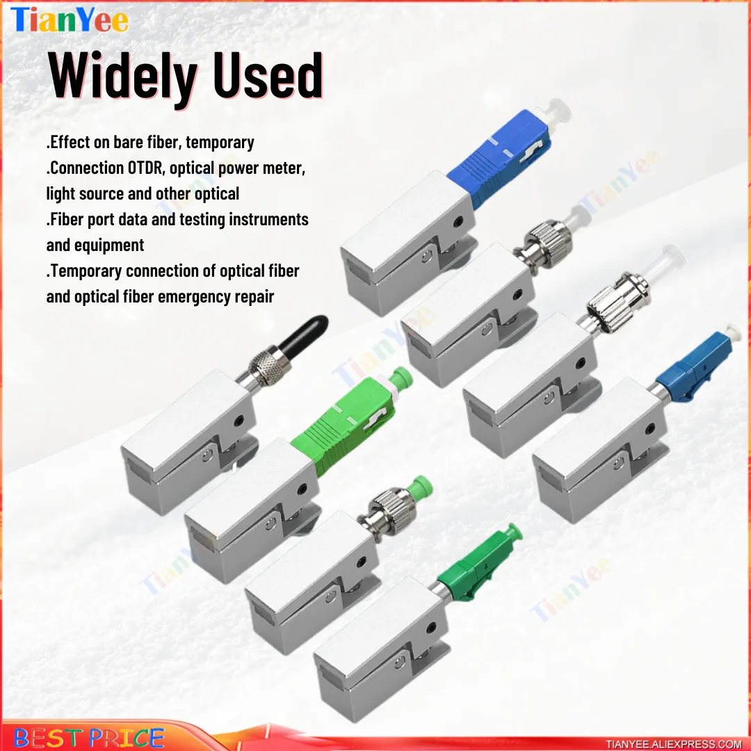 Brand New Bare Fiber Coupler FC SC ST LC UPC Square Round Adapter Flange Temporary succeeded OTDR Test Coupler