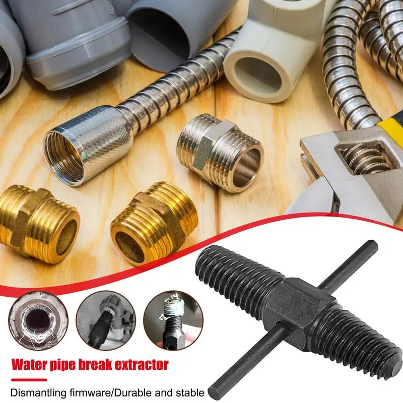 Kit d'extracteur de boulons cassés, acier au carbone, robinet à double tête, vis à assujet, ensemble flacon de boulons de robinet réutilisable, tuyau cassé