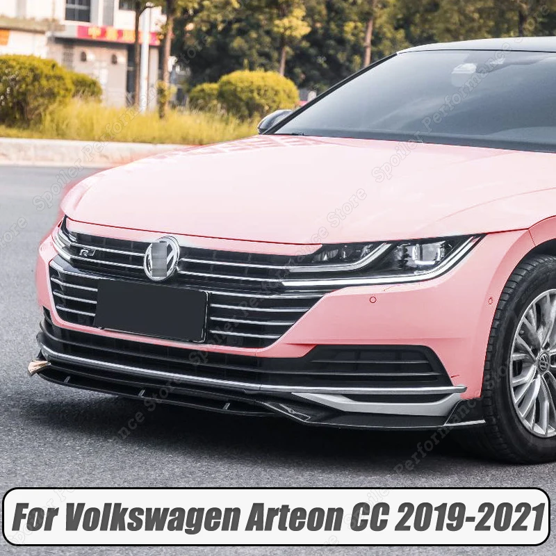 

For Volkswagen Arteon CC Car Front Bumper Lip Splitter Spoiler Diffuser Guard Body Kits Tuning Trim 2019 2020 2021 Acessorios