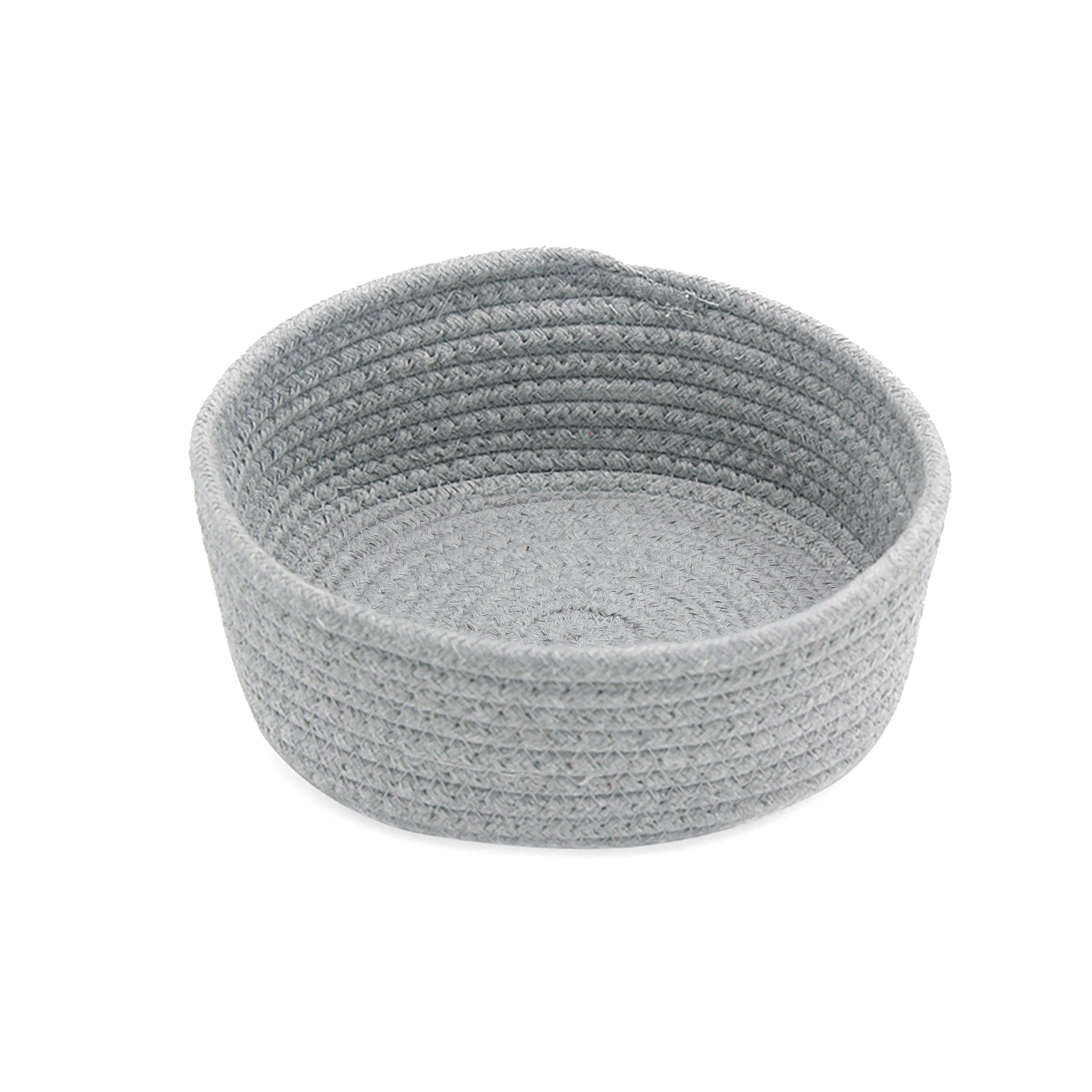 Round Cotton Rope Basket Montessori Material Container Color Size Options