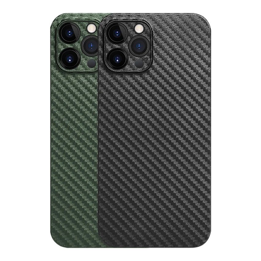 

Ultra Thin Carbon Fiber Texture Phone Case For Iphone 16 15 14 13 12 11 Pro Max Plus 16Pro Skin Feel Phone Case 14Pro Cover