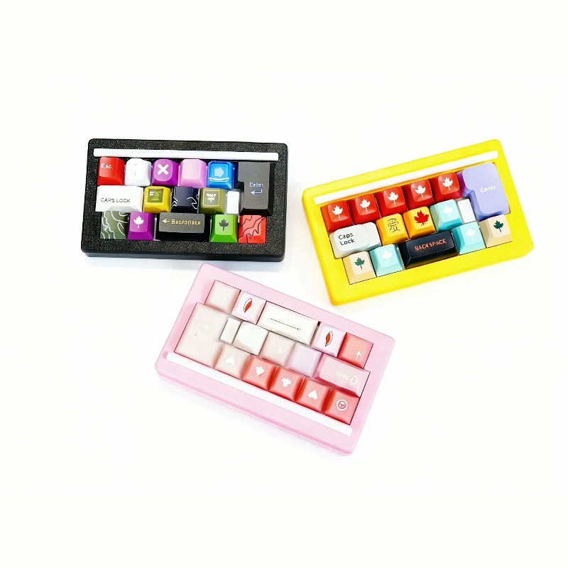 

Mini Pad Mechanical Keyboard Kit Customized Single Mode Wired Hot Swap Magnetic Cover with Indicator Light Vial Accessories DIY