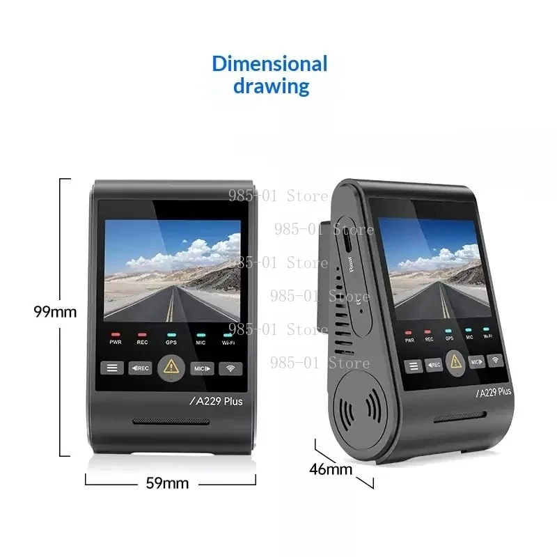 Front and rear dual 2K HDR driving recorder, second-generation starlight night vision with voice control function