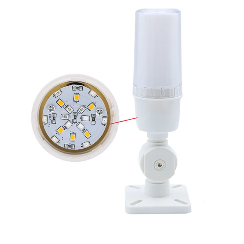 three Color LED Warning Light with Buzzer Alarm, Foldable Machine Tool Signal Light for Industrial Equipment 12V 24V 220V