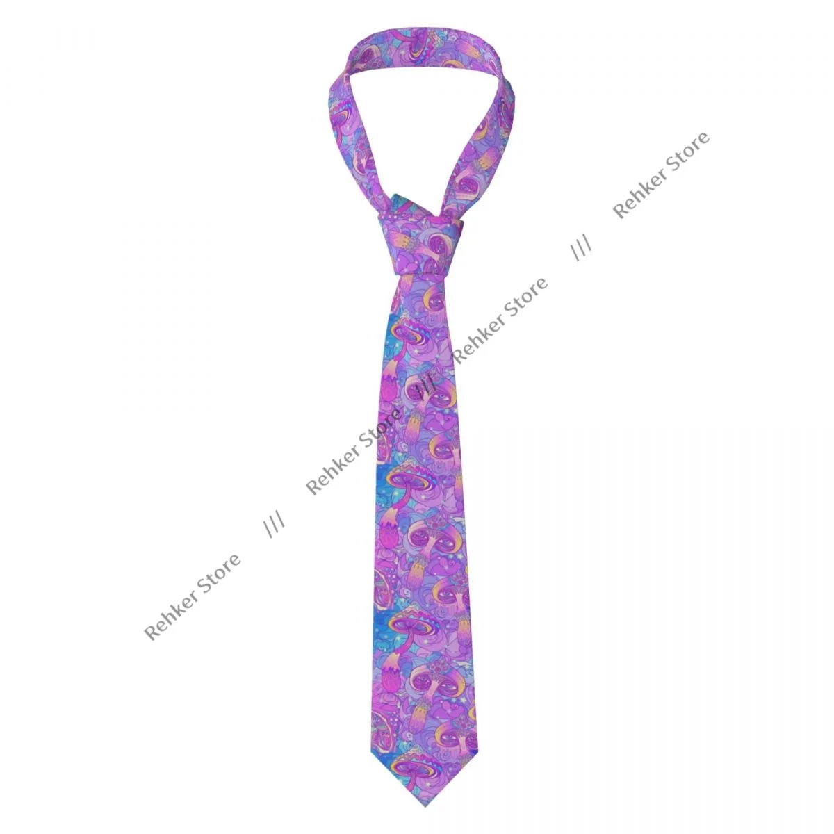 Casual Arrowhead Skinny Mushrooms Psychedelic Hallucination Necktie Slim Tie For Party Formal Tie
