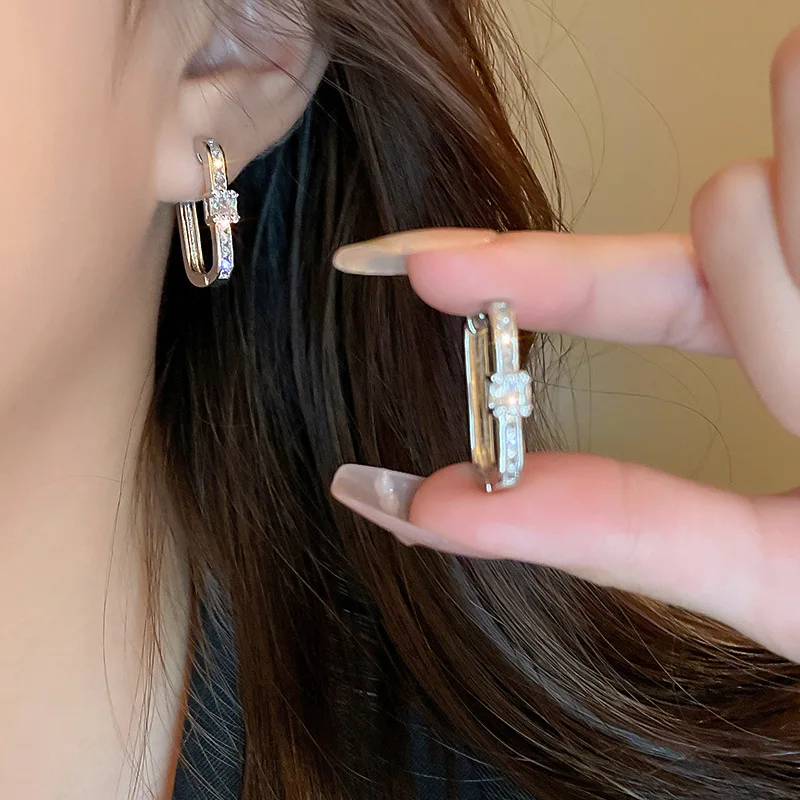 Women's Exquisite Zircon Geometry Statement Earrings