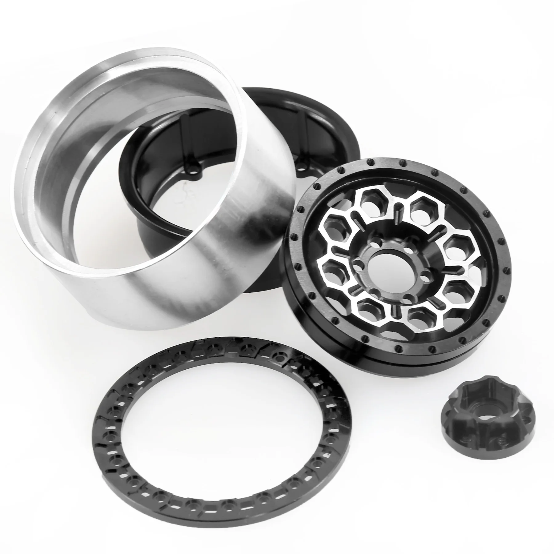 الأحمر العنكبوت 2.2 Beadlock عجلة ريم محور ل 1/10 RC سيارة الشبح 90018 90053 90048 المطرقة ري 4WD TRX-4 TRX-6 SCX10 D90