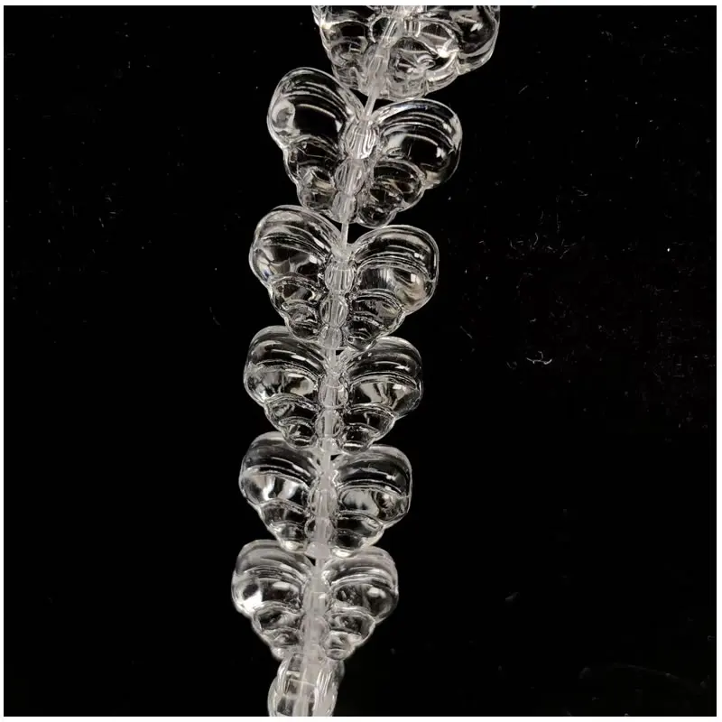 Transparent Glass Crystal Butterfly Carved Blocks Loose Beads Rondelle Beads for Jewelry Making DIY Bracelet Jewelry Making - view 5