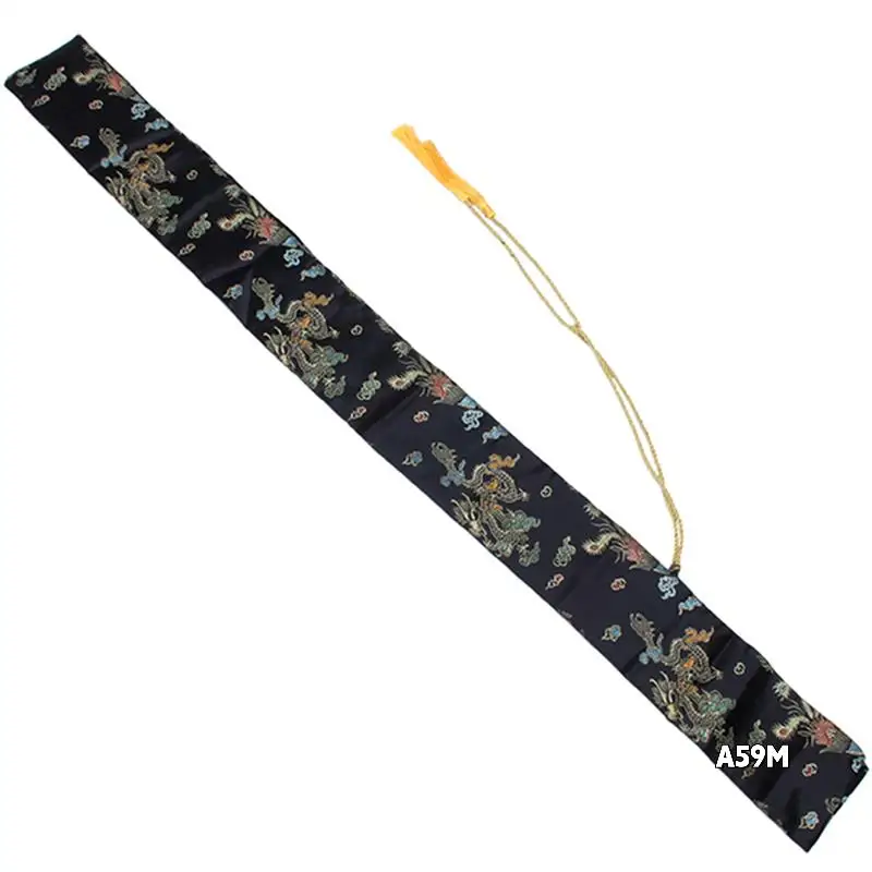 6Pcs 135Cm Dragon And Phoenix Katana Samurai Sword Bag Tissu Black view 4
