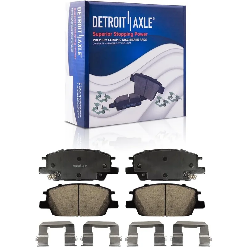 ديترويت أكسل - طقم فرامل لـ Equinox Buick Regal TourX GMC Terrain قرص الفرامل الدوارات السيراميك الفرامل منصات 2018 2019 استبدال: