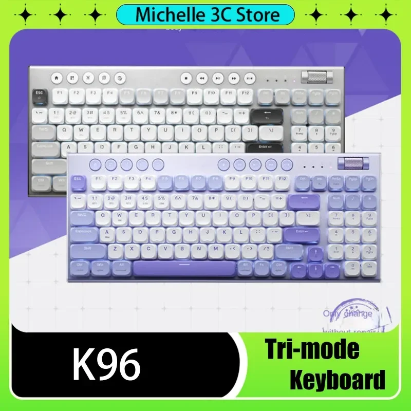 

ThundeRobot K96 Low Profile Gaming Mechanical Keyboard PBT Keycaps 1900 mAh Battery Bluetooth Keyboard for IOS Android Windows