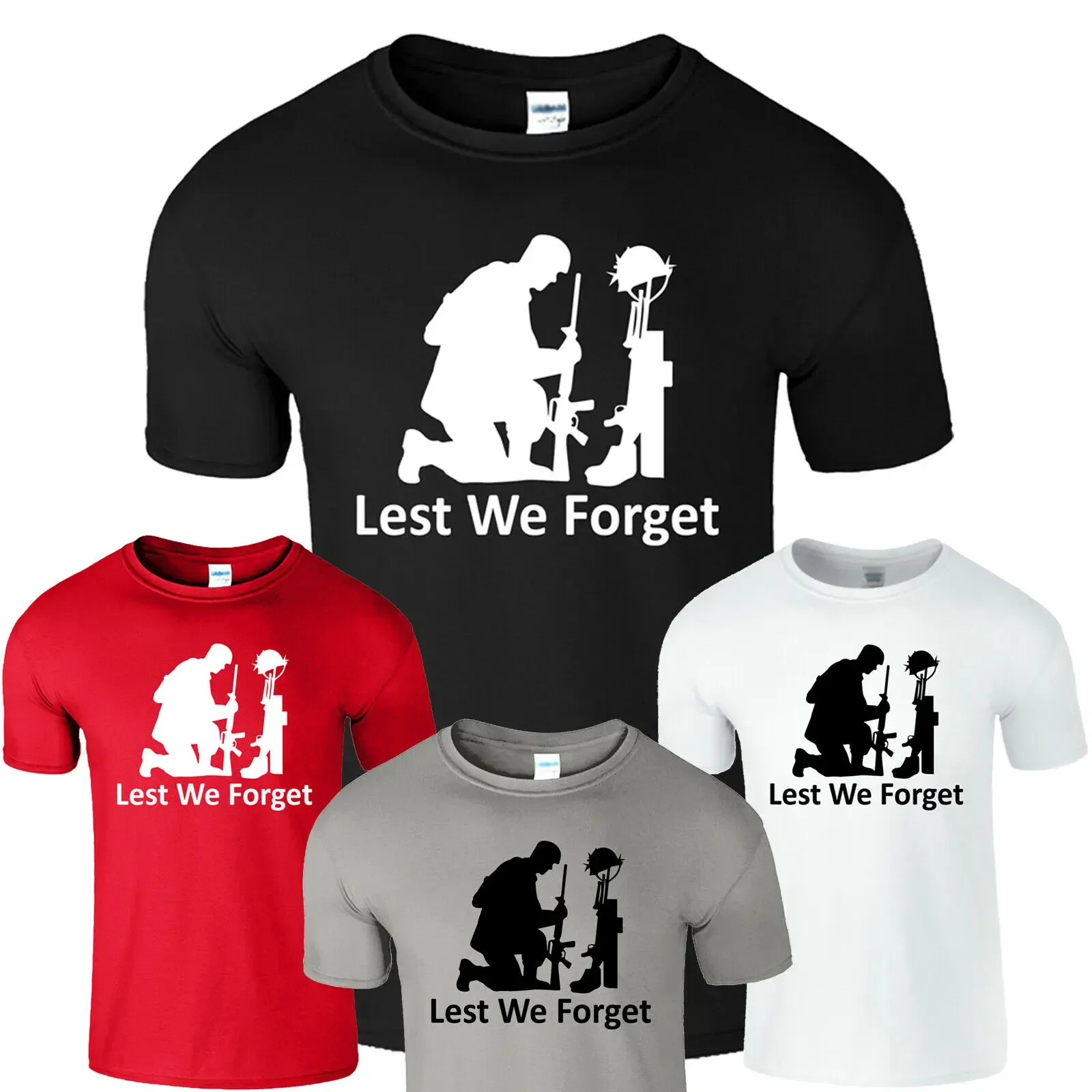

Remembrance Day Poppy War. Lest We Forget. Military Army Soldier T-Shirt. Cotton Short Sleeve O-Neck Mens T Shirt New S-3XL