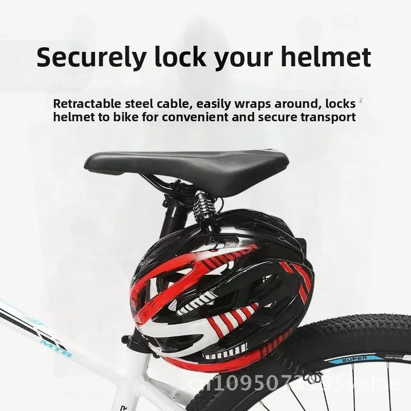 

Electric Car Motorcycle Helmet Anti-Theft Lock Portable Mini Steel Cable Combination Lock for Bicycle Fixed Security