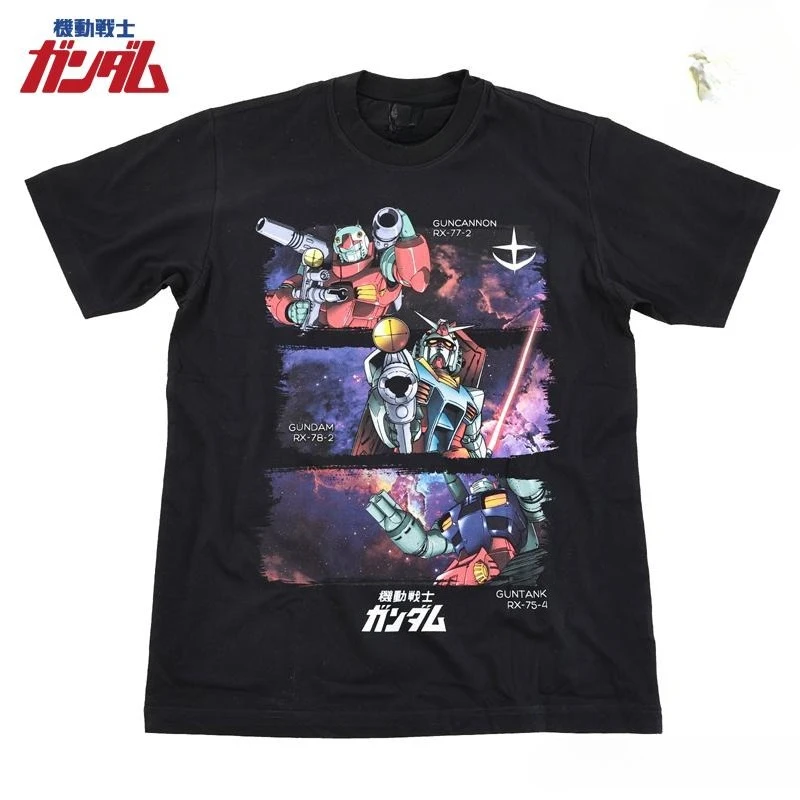 

Motor Suit Gundam T-Shirt Short Sleeve RX-78-2 GUNDAMGuncannonGuntan Motor Suit Gift Men Anime