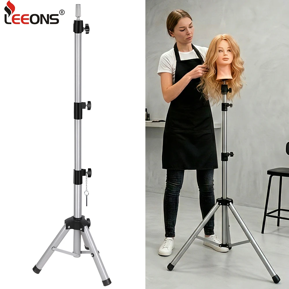 

Подставка для париков 55 дюймов, регулируемая подставка для головы манекена, подставка для париков для косметологии и парикмахерских, штатив для париков с подставкой для инструментов