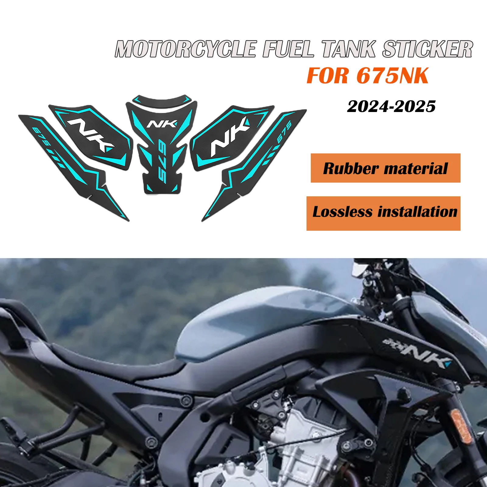 

For CFMOTO 675NK 2024-2025 fuel tank traction pad motorcycle fuel tank pad anti-slip fuel tank sticker fuel tank towing pad