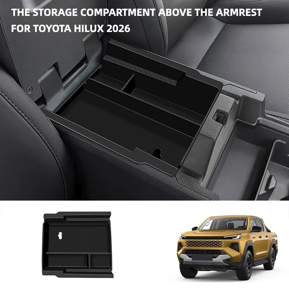 

Hot Sale Car Center Console Armrest Storage Box Tray For Toyota Hilux 2026 Armrest Center Storage Box